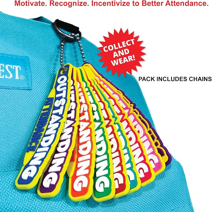 Brag Sticks Outstanding Attendance Value Pack: Wearable Incentives to Increase