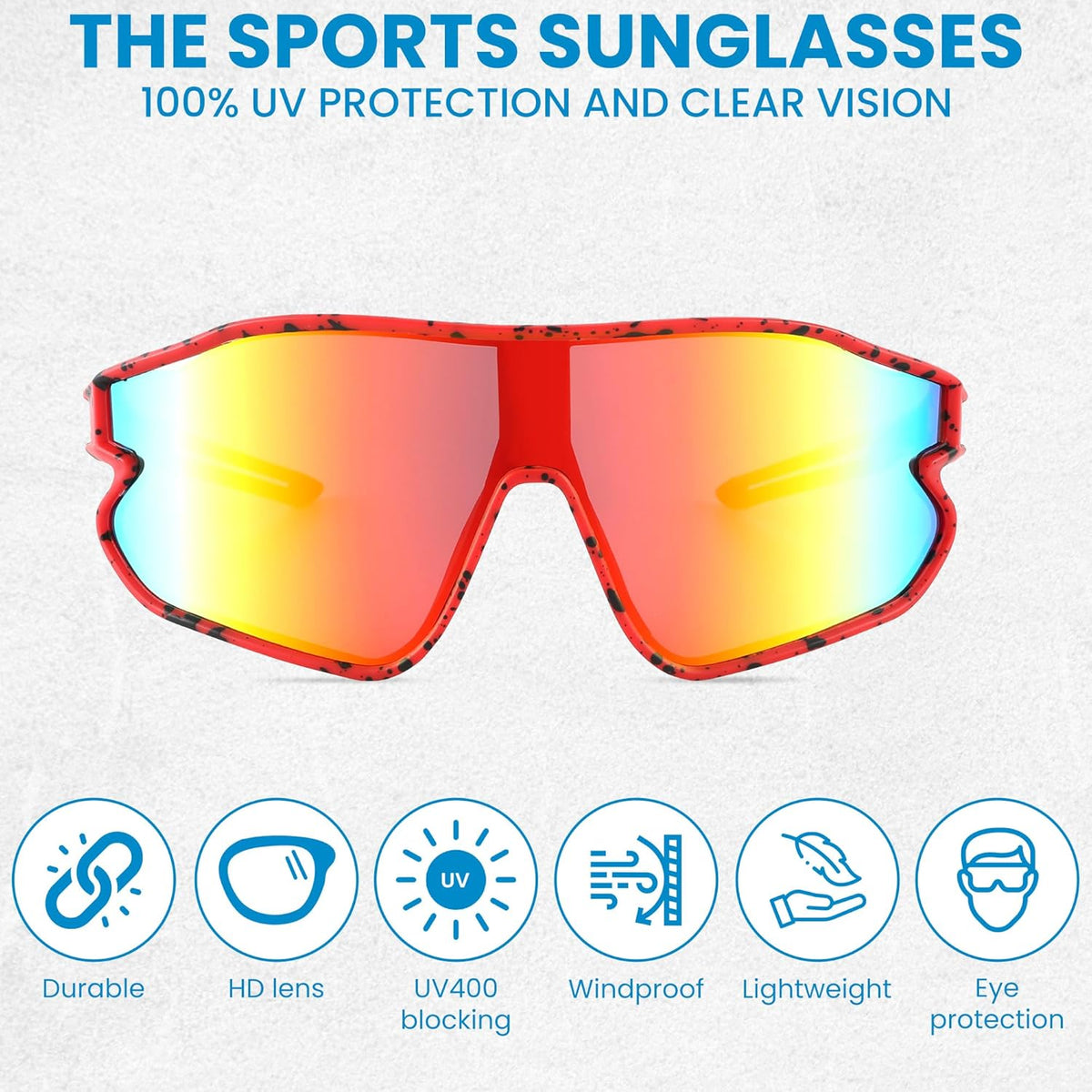 Skiennix Kids Sports Sunglasses - UV400 Protection for Youth | Stylish Baseball Shades for Boys & Girls
