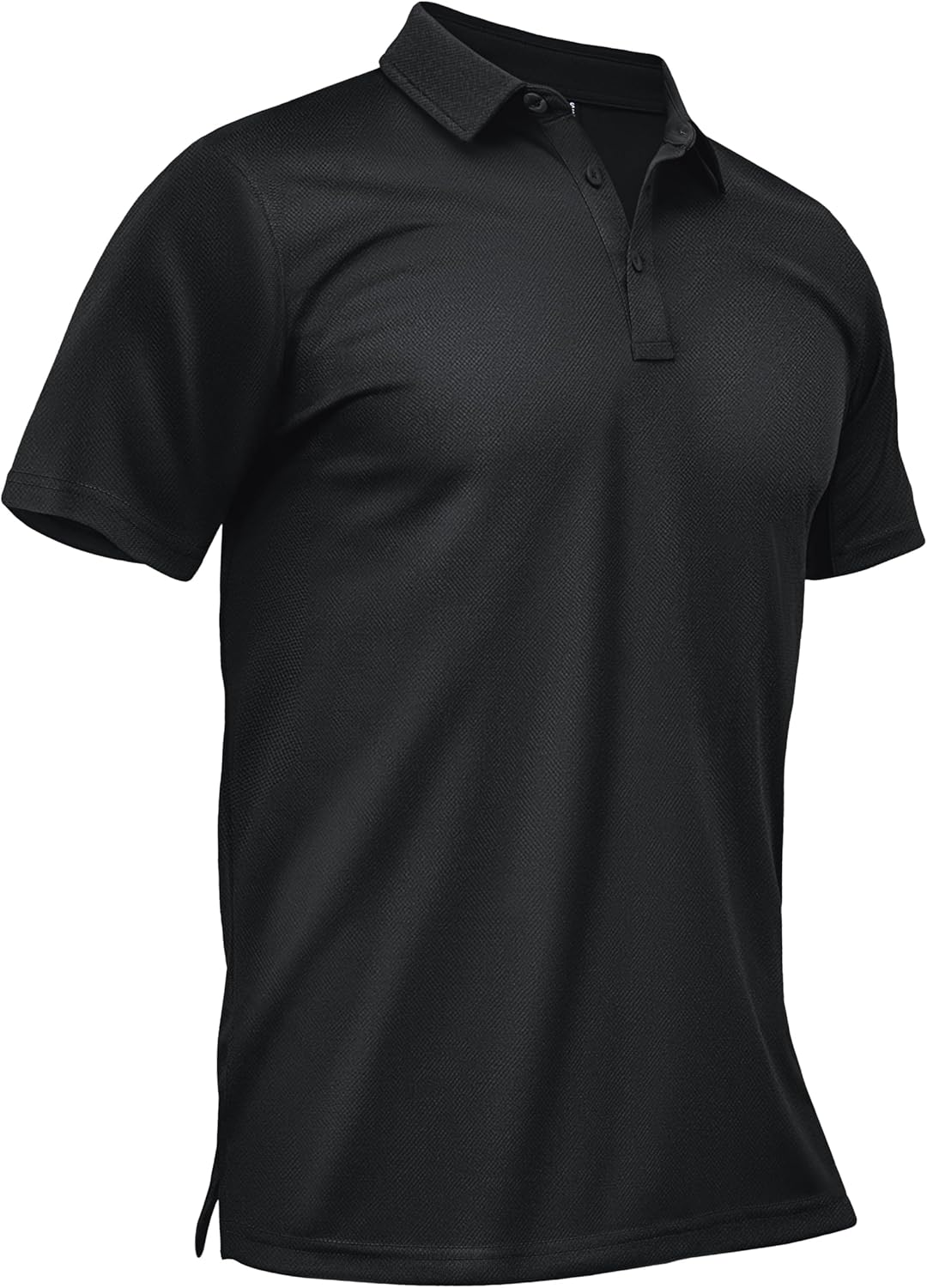 TACVASEN Men's Polo Shirt - Dry Fit Short Sleeve Tactical Golf Shirt with UPF 50+ Protection