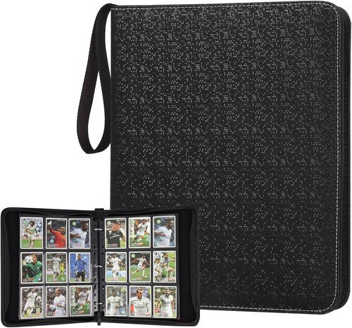 GERMUN Premium Zip Card Binder - 9 Pocket Trading Card Album for MTG, TCG & Sports Cards | 720 Double-Sided Pockets (Black)