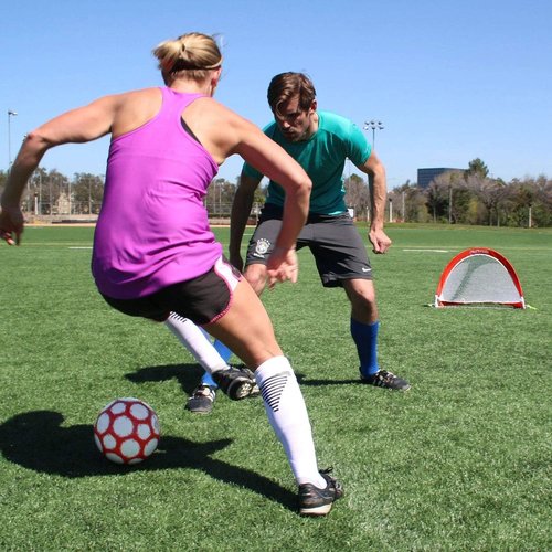 GoSports Portable Pop-Up Soccer Goals - Set of 2 Nets with Agility Training Cones & Carrying Case