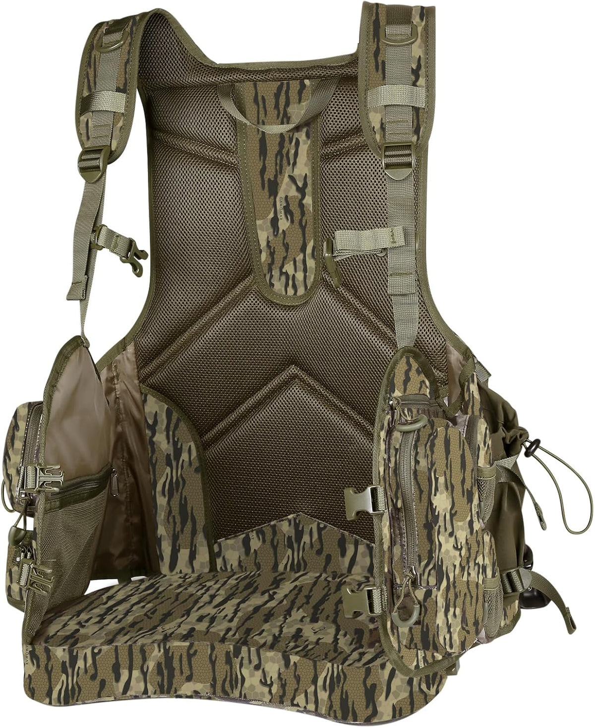 UIIHUNT Turkey Hunting Vest - Adjustable Camo Gear with Seat Cushion & Game Pouch | Memory Foam Comfort