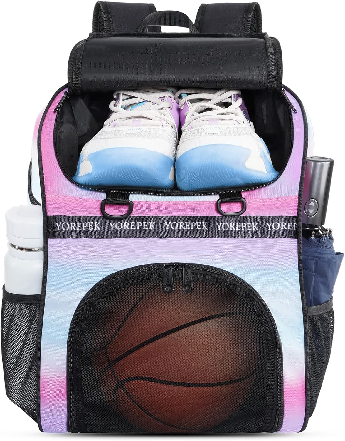 YOREPEK Basketball Bag - Large Water-Resistant Backpack with Shoe Compartment & Ball Holder | Ideal for Sports Training