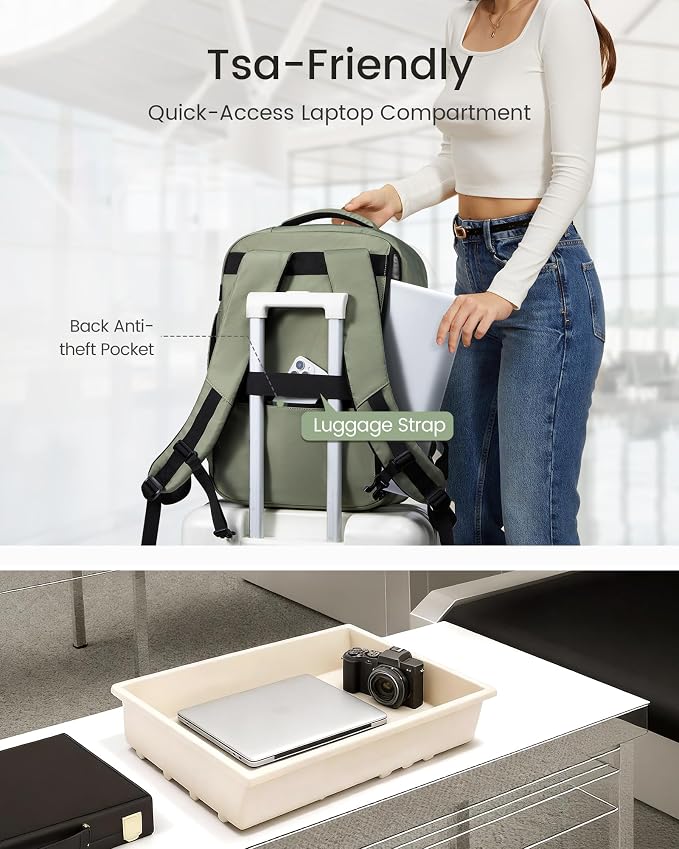 LOVEVOOK 50L Travel Backpack for Women, Airline Approved Carry On Luggage