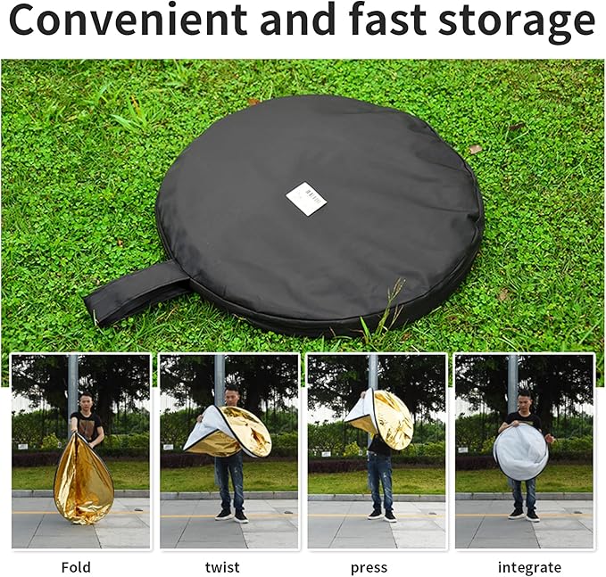 Godox 35"x47"/90x120cm Collapsible Photography Light Reflector, 5-in-1 Oval