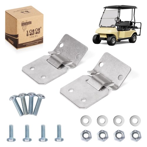 10L0L Club Car DS Seat Hinge Set for 1979-Up Golf Carts Seat Cushion Buckle Plate OEM 1011652 1012412 - Male + Female