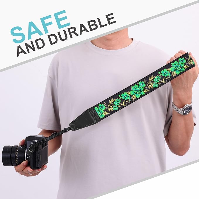Padwa Lifestyle Green Rose Camera Strap