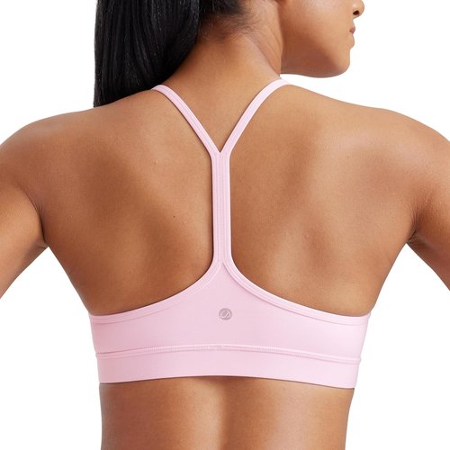 CRZ YOGA Y Back Sports Bra for Women - Padded Racerback, Low Impact Workout Top in Butterluxe Fabric