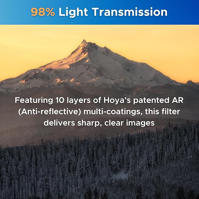 Hoya NXT Plus 55mm UV Filter — Schott B270 Clear Glass