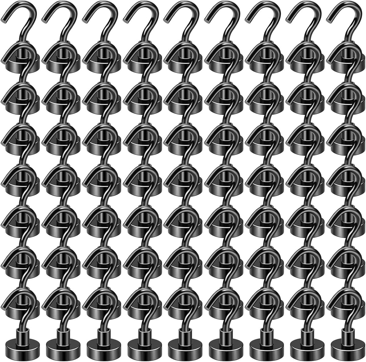 DIYMAG Magnetic Hooks 75pcs 30lbs Cruise Essentials 2026 Magnet Hook Black
