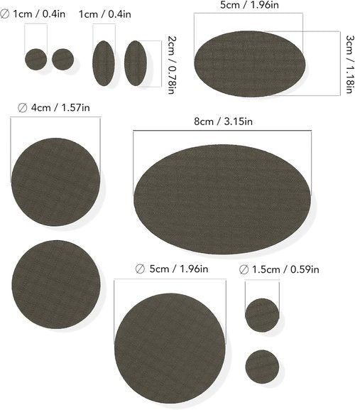 aZengear Repair Patches - Waterproof, Self-Adhesive, Tear-Resistant for Jackets, Tents & More | 11 Pcs, Charcoal Brown