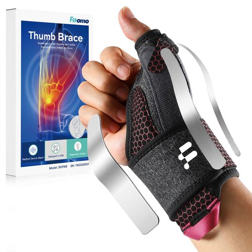 Fitomo Tri-Support Wrist Brace, Thumb Stabilizer & Palm Support - Carpal Tunnel, De Quervain's Tenosynovitis, Tendonitis, Arthritis Pain Relief, Unisex Splint (Right Hand, S/M)