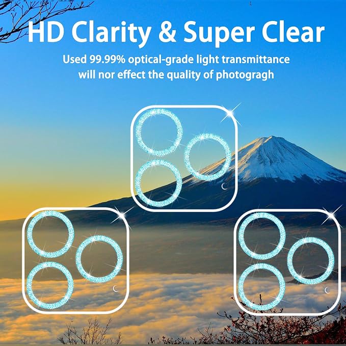 3 Pack Dengduoduo Tempered Glass Camera Lens Protector