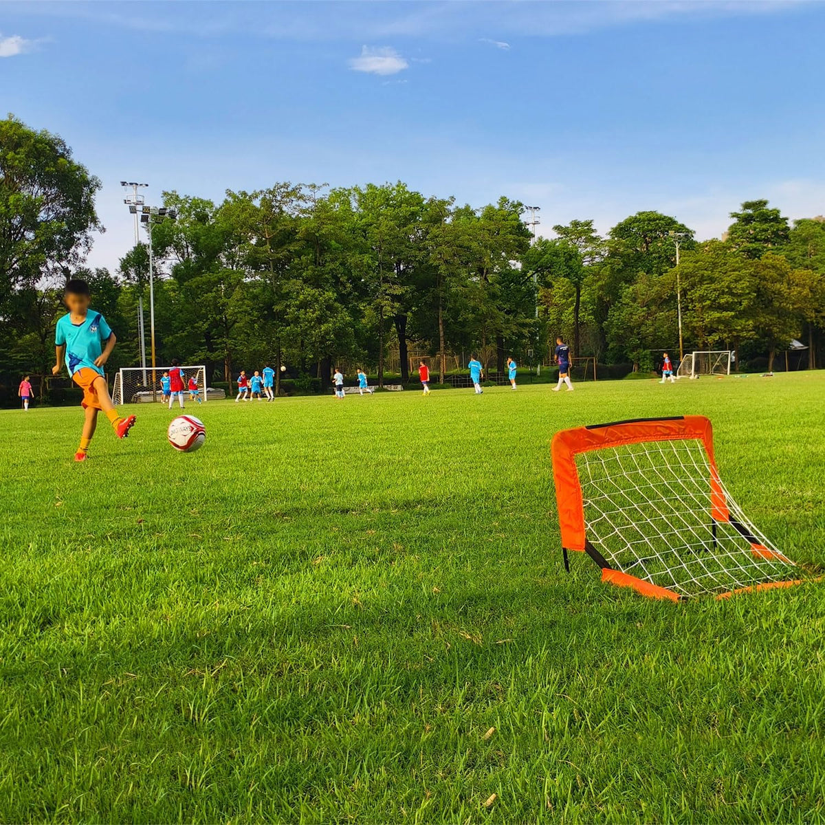 Soccer Goal - Foldable Frame Net for Kids & Youth | Indoor & Outdoor Use with Carry Bag - Easy Setup