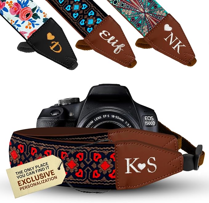 Art Tribute Custom Camera Strap Vintage Red
