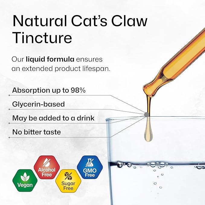 BIO KRAUTER Cats Claw Tincture 4 Fl. Oz. & Stinging Nettle 250 Capsules