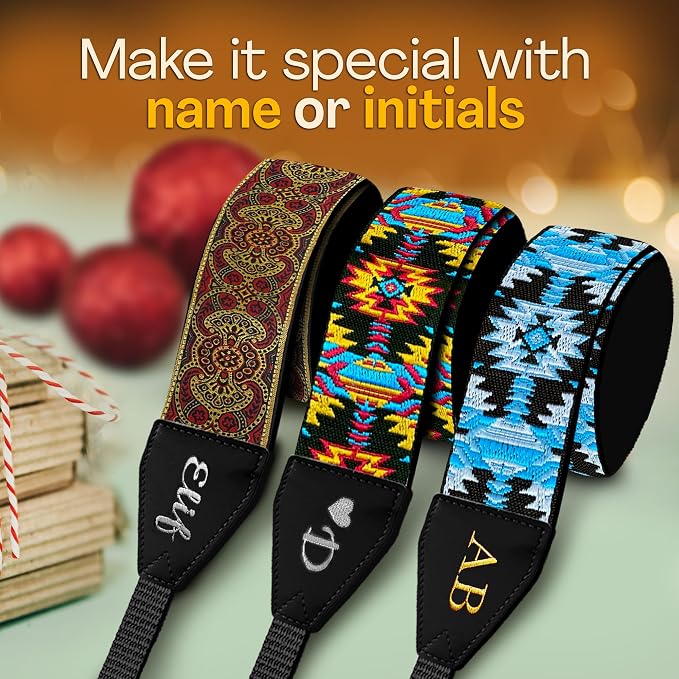 Art Tribute Custom Camera Strap Ethnic Red