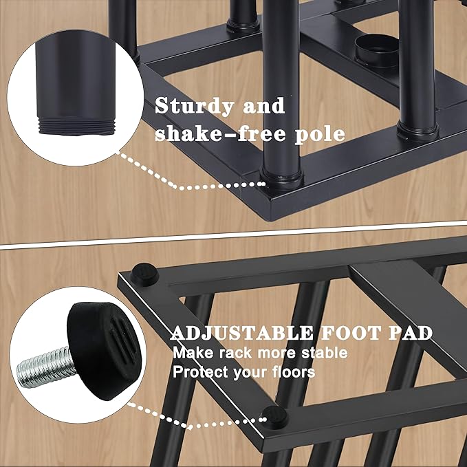Boot Rack Organizer Tall Boots Boot Storage Free Standing Shoe Racks Black Metal for Dorm Room, Closet, Entryway, Bedroom for 4 Pairs With Multifunctional Portable Dryer 600W(54.4*50.2*30)