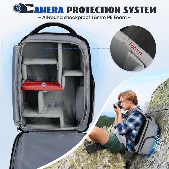 Camera Backpack Camera Bag for Photographers DSLR SLR Mirrorless Camera Cases