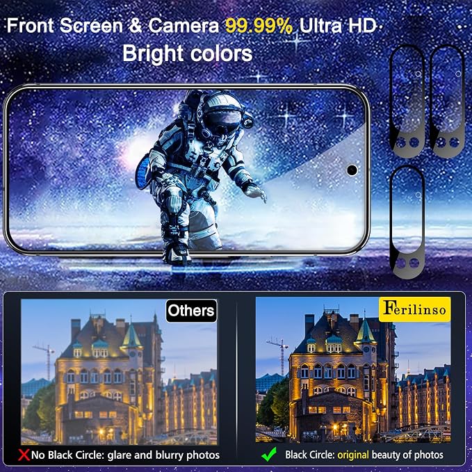 Ferilinso Full Coverage 3 Pack Screen Protector