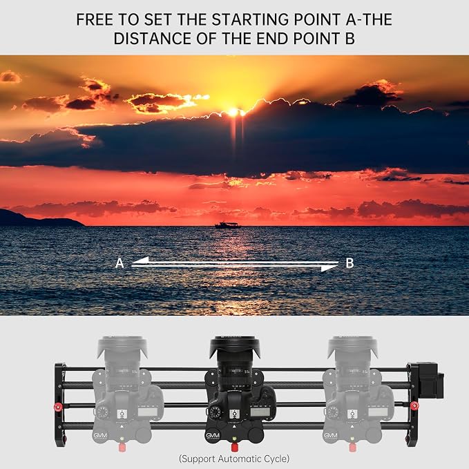 GVM Carbon Fiber Motorized Camera Slider