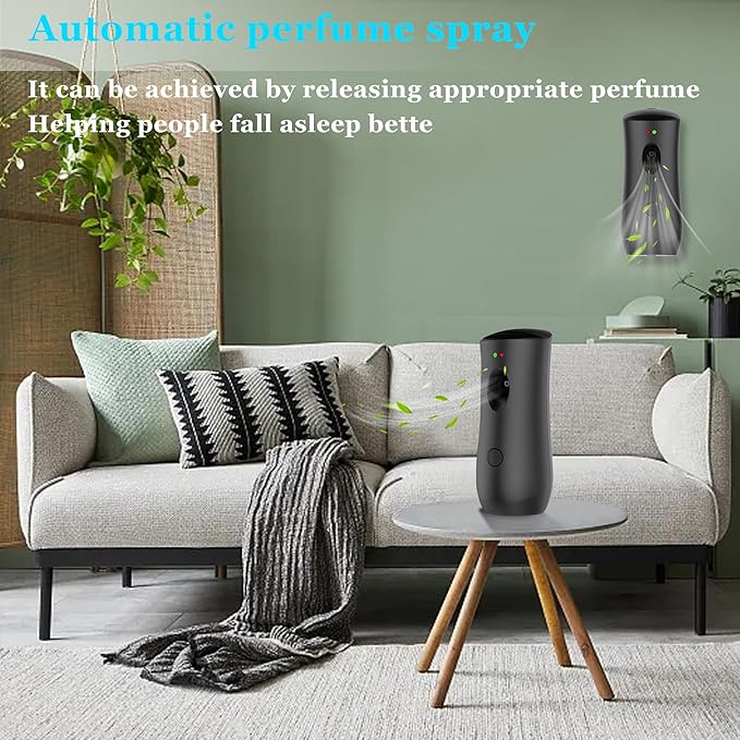 (3-Pack) Automatic Fragrance Dispenser Wall-mounted Aerosol Spray Air Freshener for Hotels, Home, Indoor, Offices, Schools, Restaurants, Commercial Place (001, Black)