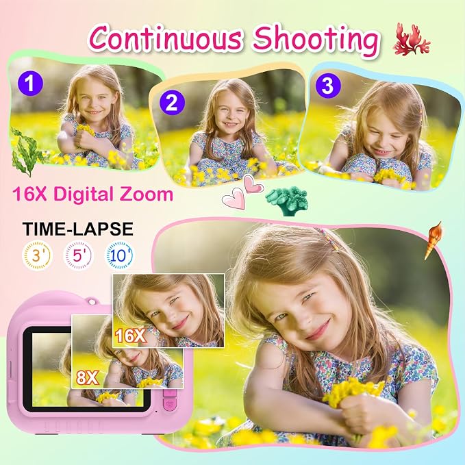 Kids Camera Instant Print, 3.5 Inch Screen Kids Digital Camera Instant