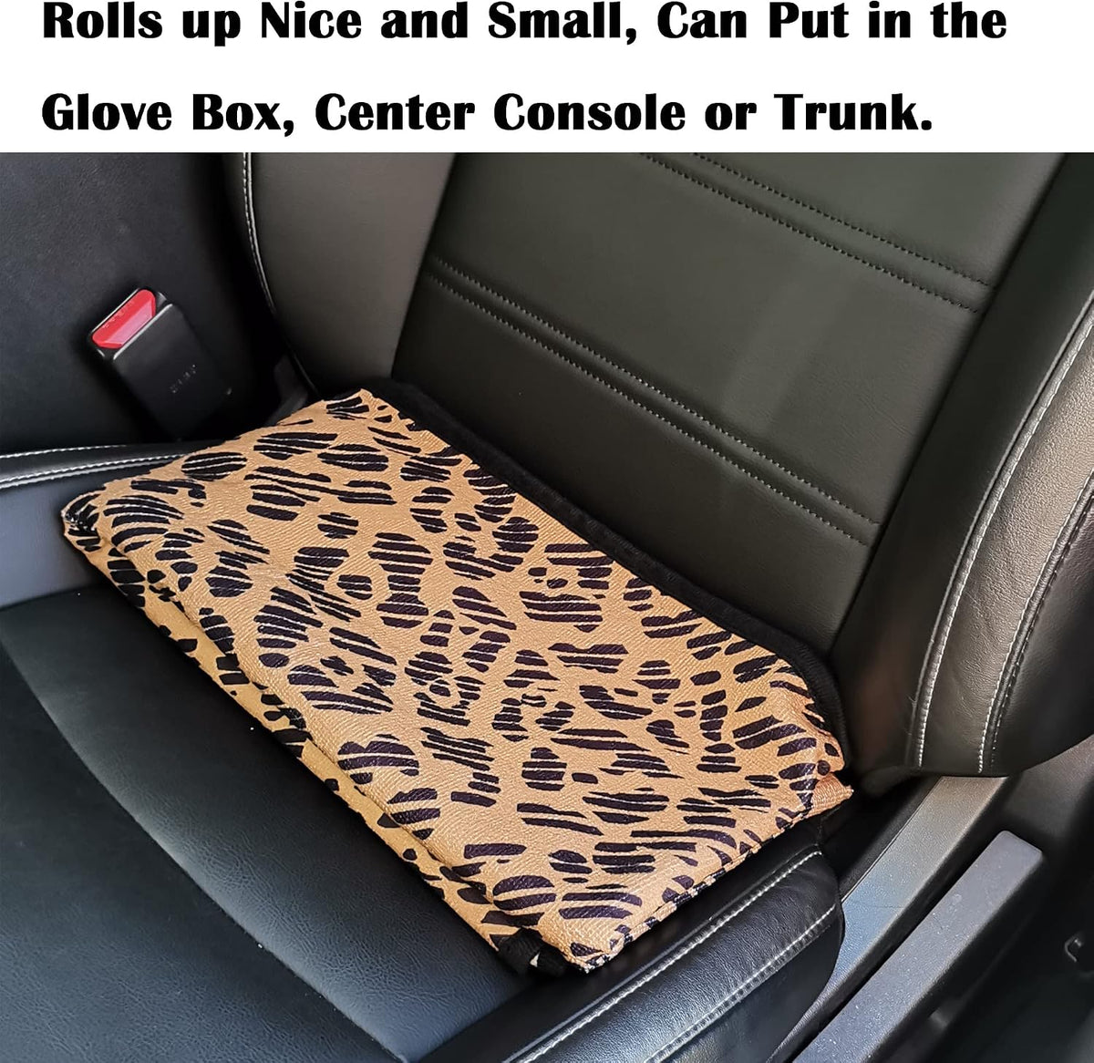 Car Seat Cover Protector Front Seats,for Gym Workout,Running,Swimming,Beach and Hiking,Waterproof Sweat Towel Bucket Seat Covers for Cars SUV Trucks (Leopard, 2Pcs)
