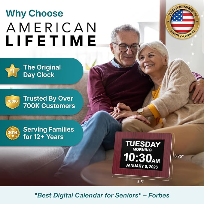 American Lifetime, New Version, Day Clock Extra Large Impaired Vision Digital