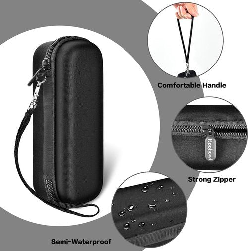 Boobowl Hard Case for Pumteck AP1-P | Travel Smart Air Pump Storage Bag - Black with Mesh Pocket & Handle