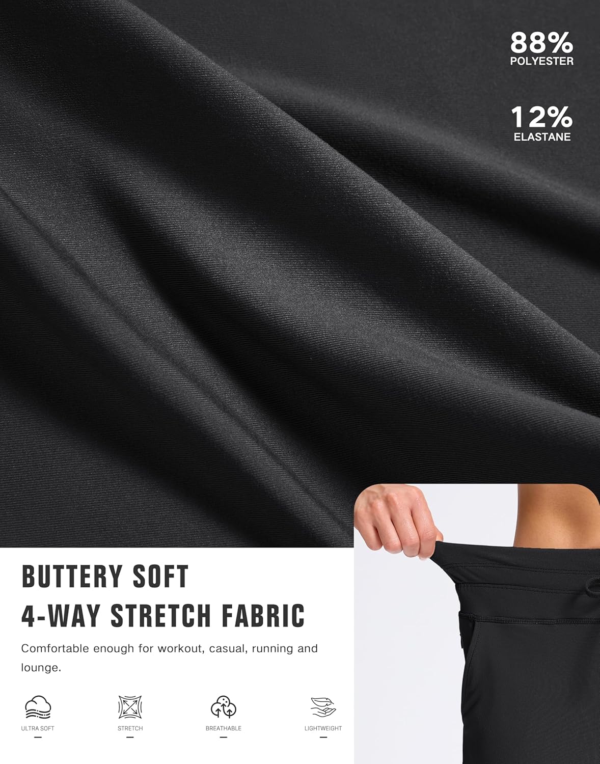 SANTINY Women's High Waisted Sweatpants - Soft Stretch Joggers with Pockets for Athletic Comfort