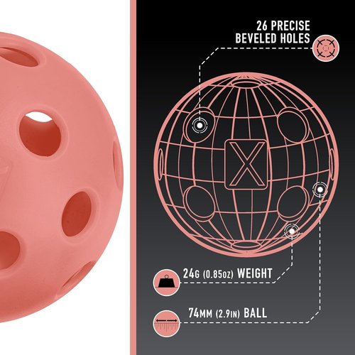 Franklin Sports X-26 Indoor Pickleballs - USAPA Approved Tournament Balls | Available in 3, 12, & 100 Packs