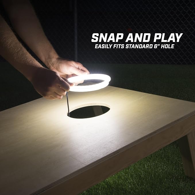 GoSports Cornhole Light Up LED Ring Kit 2pc Set