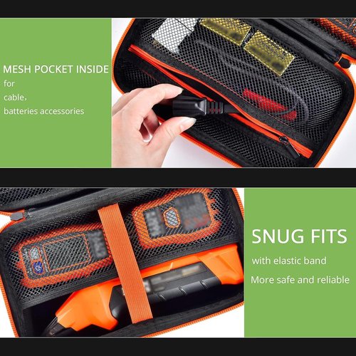 ALKOO AC Circuit Breaker Finder Case - Compatible with Klein Tools ET310 | Black with Mesh Pocket for Accessories