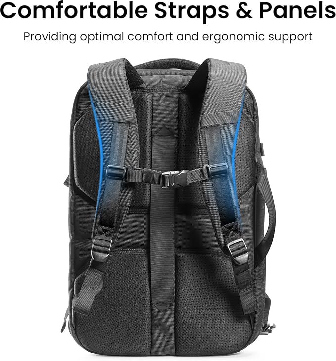 tomtoc Travel Backpack 40L, TSA Friendly Flight Approved Carry-on Luggage Hand