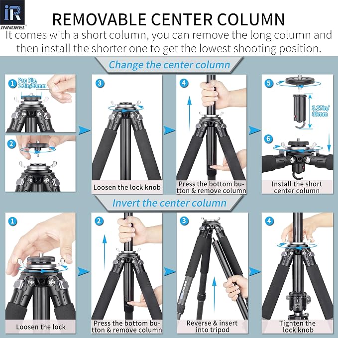 Carbon Fiber Tripod-INNOREL GT324C Professional Compact Portable Tripod