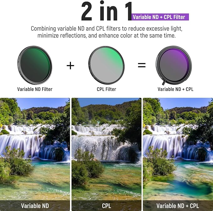 Neewer True Colors 77mm Variable ND2-32 & CPL