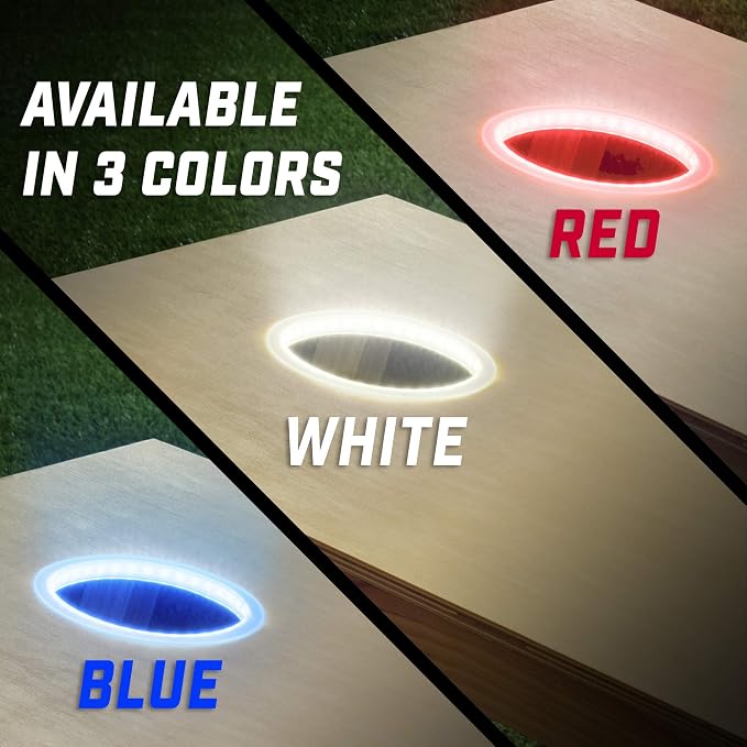 GoSports Cornhole Light Up LED Ring Kit 2pc Set