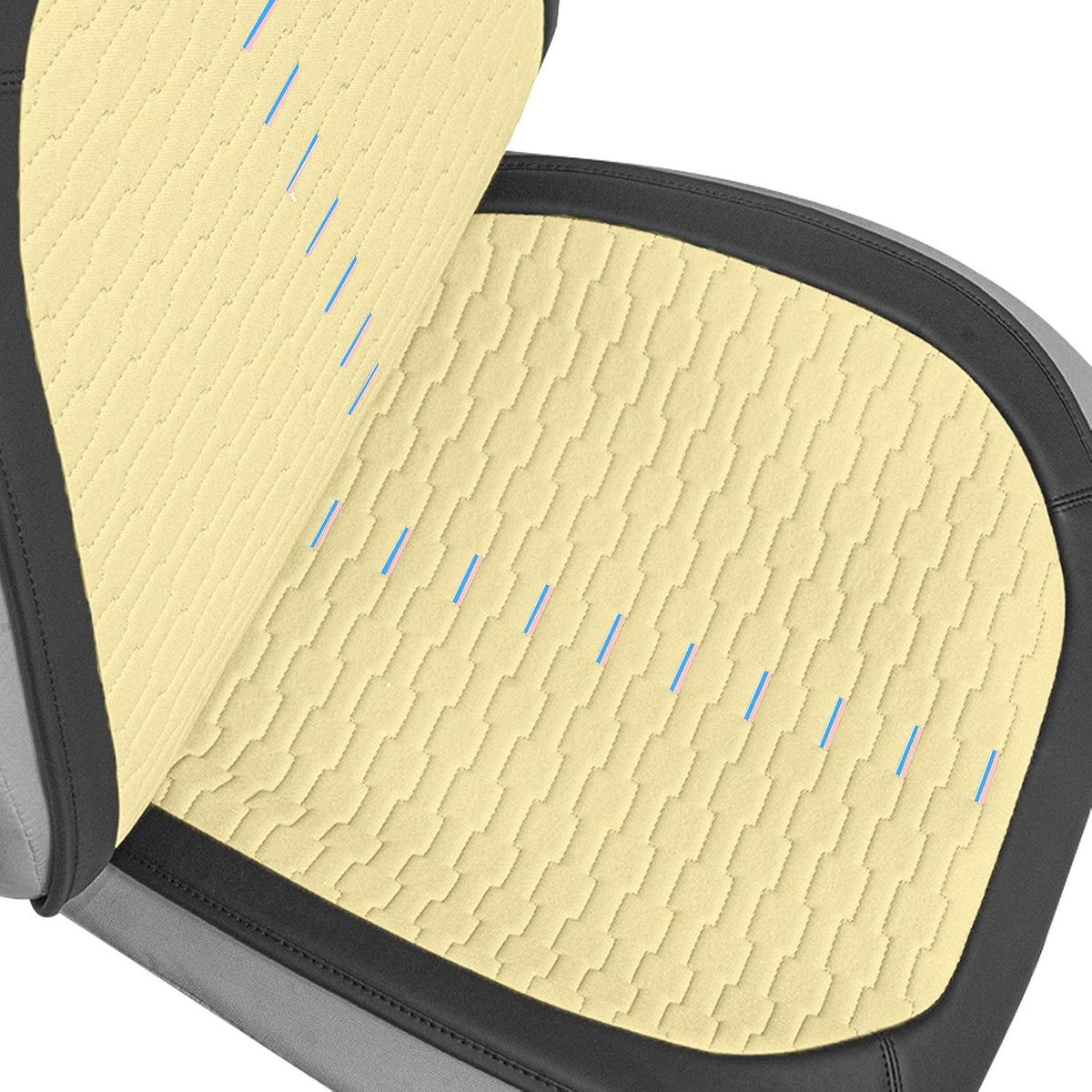 FH Group Front Set Car Seat Covers, Low Back Car Seats, Universal Fit, Car Seat Cushion, Airbag Compatible Seat Cover for SUV, Sedan, Van Beige