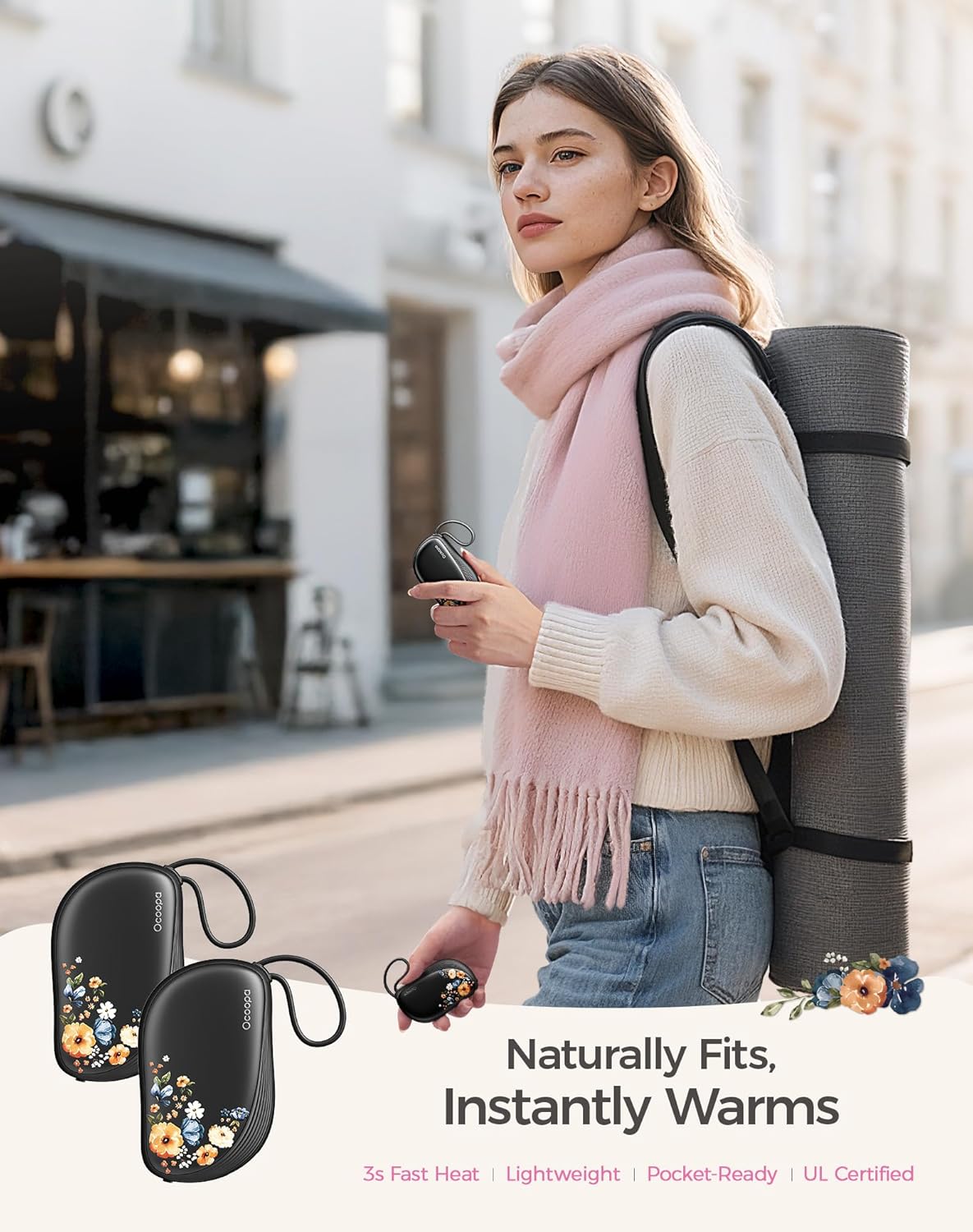 OCOOPA Rechargeable Hand Warmers - Ultra Slim Portable Pocket Heater | 2 Pack, Comb-Inspired Design