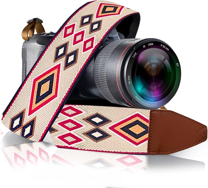 Art Tribute Camera Strap For Photographers Padded Universal Fit Neck Shoulder &