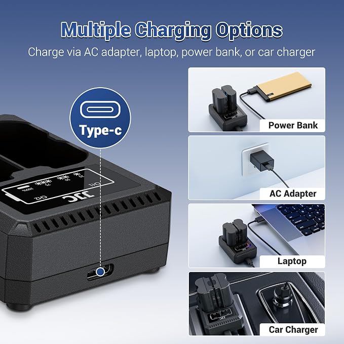 JJC EN-EL14a EN-EL14 Battery Charger USB Dual Slot