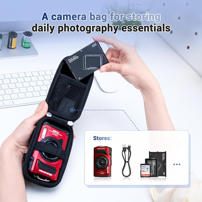 JJC Hard Camera Case Bag for Olympus Tough TG-7 TG-6 TG-5 Ricoh GR IV GR III GR