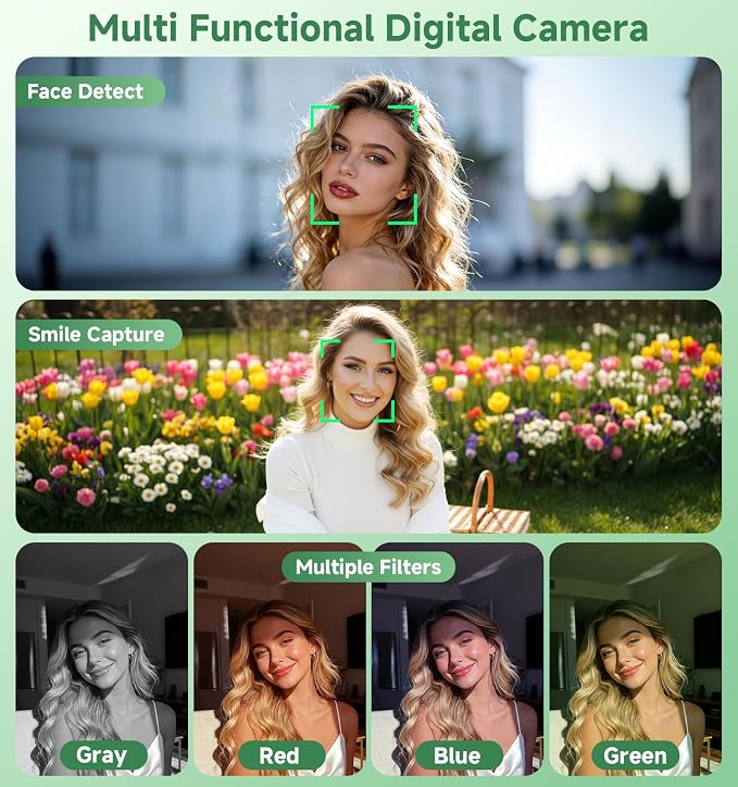 Digital Camera, 2026 Upgraded 56MP Dual Screens Digital Camera, Compact Cameras