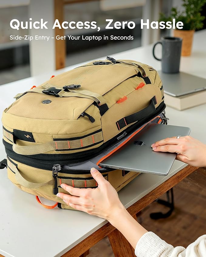 Tolaccea Travel Backpack for Men Women, 40L-50L Carry On Backpack