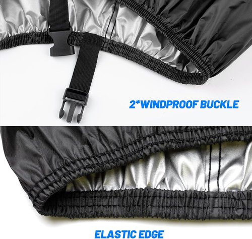 Favoto Waterproof Bike Cover - Heavy Duty Protection for 1 or 2 Bikes | Black, UV & Rain Resistant