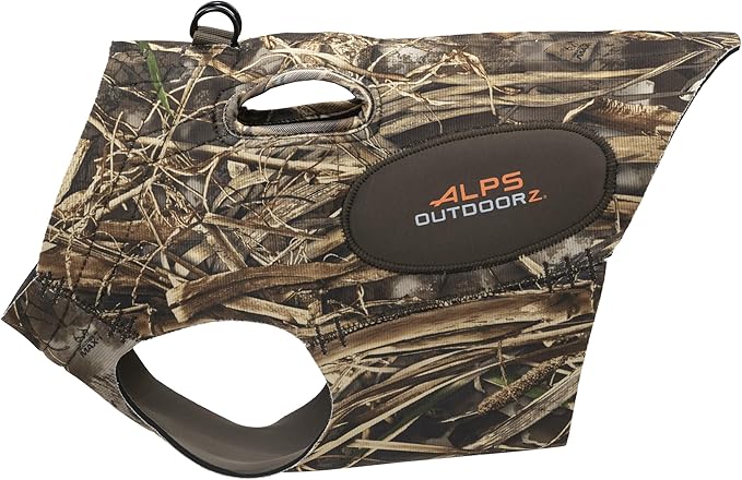 ALPS OutdoorZ Topflight Dog Vest, Dog Hunting Vest with 5mm Neoprene for Warmth, Contoured Neck Design, Buoyancy Flotation Pads, Easy Lift Handles, and Leash Clip, X-Large - Realtree MAX-7