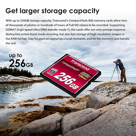 Transcend 256GB CompactFlash Memory Card 800x