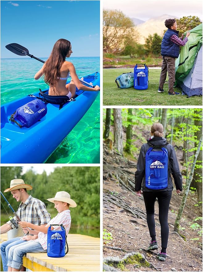 HEETA Dry Bag Waterproof for Women Men, 5L/10L/20L/30L/40L Roll Top Lightweight