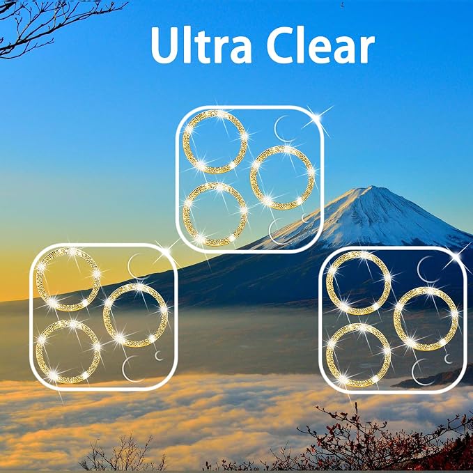 Dengduoduo 3 Pack Tempered Glass Camera Lens Protector